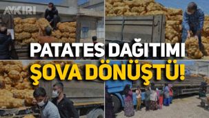 AK Parti'nin patates dağıtımı şova dönüştü, siyasilerden tepki geldi