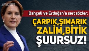 Akşener'den Erdoğan ve Bahçeli'ye sert sözler: Çarpık, bitik, şuursuz, şımarık, zalim!