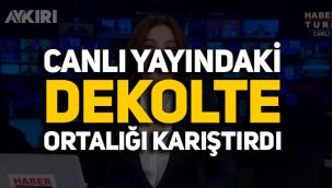 Canlı yayındaki dekolte ortalığı karıştırdı!