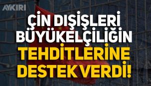 Çin Dışişleri, Büyükelçiliğin tehditlerine destek verdi!