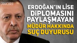 Erdoğan'ın mezunu olduğu lise müdürü hakkında suç duyurusu