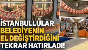 İstanbul Büyükşehir Belediyesi, metro ve tramvayları Atatürklü Türk Bayrakları ile süsledi