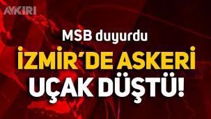 İzmir'de askeri uçak denize düştü!