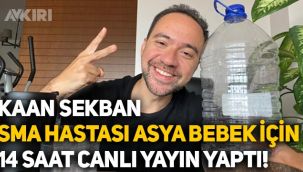 Kaan Sekban, SMA hastası Asya bebek için 14 saat kesintisiz yayın yaptı, 1.5 milyon TL topladı