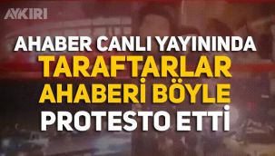 Ahaber canlı yayınında Ahaber protesto edildi