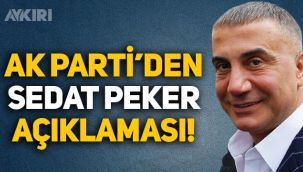 AK Parti'den Sedat Peker'in açıklamalarına cevap geldi!