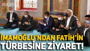 Ekrem İmamoğlu, Fatih Sultan Mehmet'in türbesini ziyaret etti