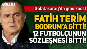 Galatasaray'da yine kaos! Fatih Terim Bodrum'a gitti, 12 futbolcunun sözleşmesi bitti