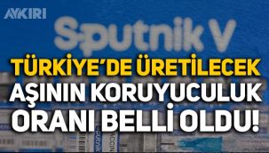 Türkiye’de üretilecek Sputnik V aşısının koruma oranı belli oldu