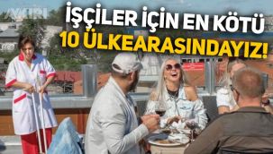 Türkiye, işçiler için en kötü 10 ülke arasında yer aldı!