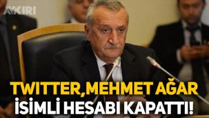 Twitter, 'Mehmet Kemal Ağar' isimli hesabı askıya aldı!