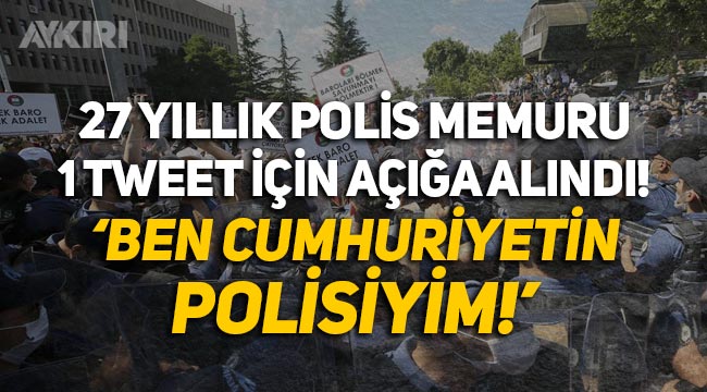 27 yıllık polis memuru 1 tweet için açığa alındı: