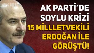 AK Parti'de Süleyman Soylu krizi: 15 Milletvekili Erdoğan ile görüştü