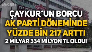 AK Parti döneminde ÇAYKUR'un borcu yüzde bin 217 arttı!