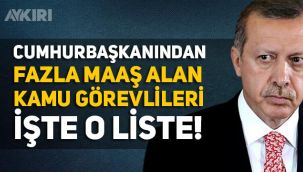 Çift maaşlı, üç maaşlı kamu görevlilerinin listesi! Cumhurbaşkanından fazla maaşları var