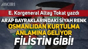 E. Korgeneral Altay Tokat yazdı: Arap bayraklarındaki siyah renk Osmanlı'dan kurtulma anlamına geliyor, Filistin gibi!