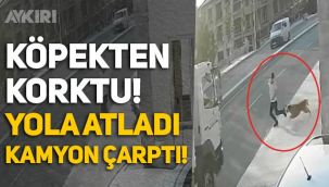 İstanbul Büyükçekmece'de köpekten korkan gence kamyon çarptı