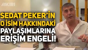 Sedat Peker'in Twitter paylaşımlarına erişim engeli kararı!