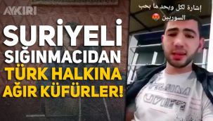 Suriyeli sığınmacı TikTok'ta Türk halkına küfür etti