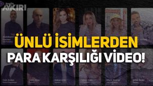 Ünlülerden para karşılığı video: Erkan Petekkaya, Şafak Sezer, Serdar Ortaç, Rüştü Reçber...