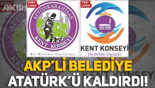 AKP'li Afyonkarahisar Belediyesi, Atatürk'ün silüetini logodan kaldırdı!