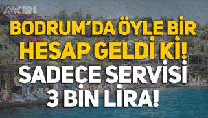 Bodrum'da öyle bir hesap geldi ki: 3 bin TL servis ücreti alındı!