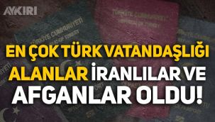 En çok Türk vatandaşlığı alanlar İranlılar ve Afganlar oldu!