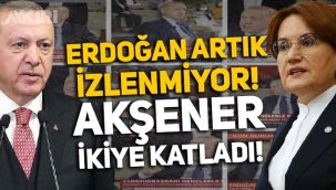 Erdoğan artık izlenmiyor: Akşener, Erdoğan'ı ikiye katladı!