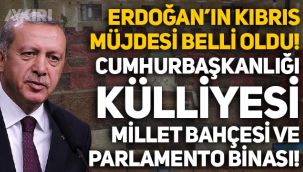 Erdoğan'ın Kıbrıs müjdesi belli oldu: Cumhurbaşkanlığı külliyesi, millet bahçesi ve parlamento binası