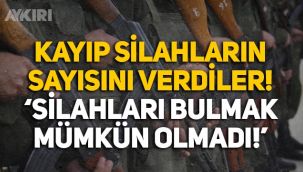 İçişleri Bakanlığı, kayıp silahların sayısı verdi: