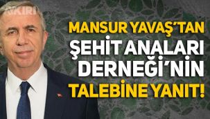 Mansur Yavaş'tan Şehit Anaları Derneği'nin talebine yanıt: