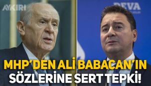 MHP'den Devlet Bahçeli'yi hedef alan Ali Babacan'a tepki