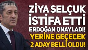 Milli Eğitim Bakanı Ziya Selçuk istifa etti, Erdoğan kabul etti iddiası