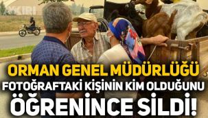 Orman Genel Müdürlüğü, fotoğraftaki kişinin İYİ Partili vekil olduğunu öğrenince sildi!