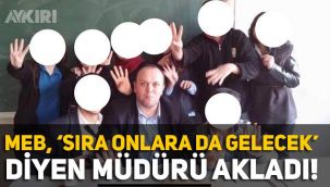 Rabia işareti yaptırıp, 