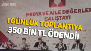RTÜK ile 2 bakanlığın düzenlediği 1 günlük toplantıya 350 bin TL ödendi