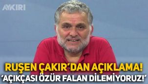 Ruşen Çakır'dan 'fon' eleştirilerine cevap: Açıkçası özür falan dilemiyoruz!