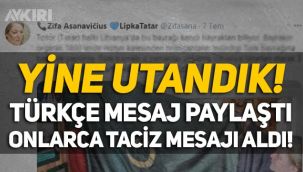 Yine utandık! Zifa Asanavičius, Türkçe mesaj paylaştı onlarca taciz mesajı geldi