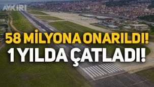 58 milyon liraya onarılan Trabzon Havalimanı'nın pisti bir yılda çatladı!