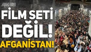 ABD'nin kargo uçağında şok görüntü: 150 kişilik uçakta 640 Afgan!