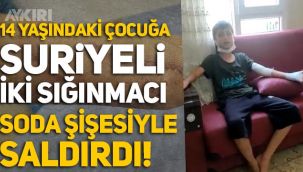Adana'da Suriyeli 2 kişi, cami avlusunda 14 yaşındaki çocuğa soda şişesiyle saldırdı!