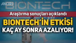 Araştırma: Biontech aşısının etkisi kaç ay sonra azalıyor?