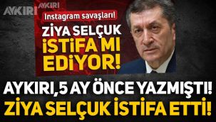Aykırı 5 ay önce gerginliğe dikkat çekmişti! Ziya Selçuk istifa etti