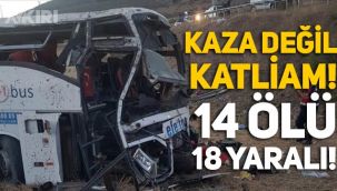 Balıkesir'de otobüs yoldan çıktı: 14 ölü, 18 yaralı!