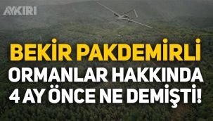 Bekir Pakdemirli, ormanlar için 4 ay önce ne demişti?