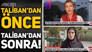 CNN muhabirinin Taliban'dan önceki ve sonraki yayınları böyle görüntülendi: Çarşafa büründü!