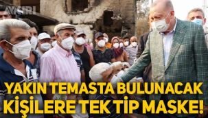 Erdoğan'a yakın temasta bulunacak herkes tek tip maske takıyor!