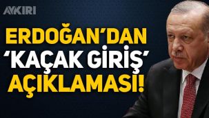 Erdoğan'dan 'kaçak giriş' açıklaması: