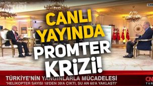 Erdoğan'ın canlı yayınında prompter krizi!