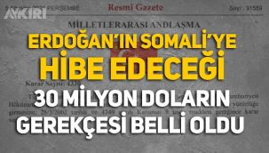 Erdoğan'ın Somali'ye hibe ettiği 30 milyon doların gerekçesi ne?